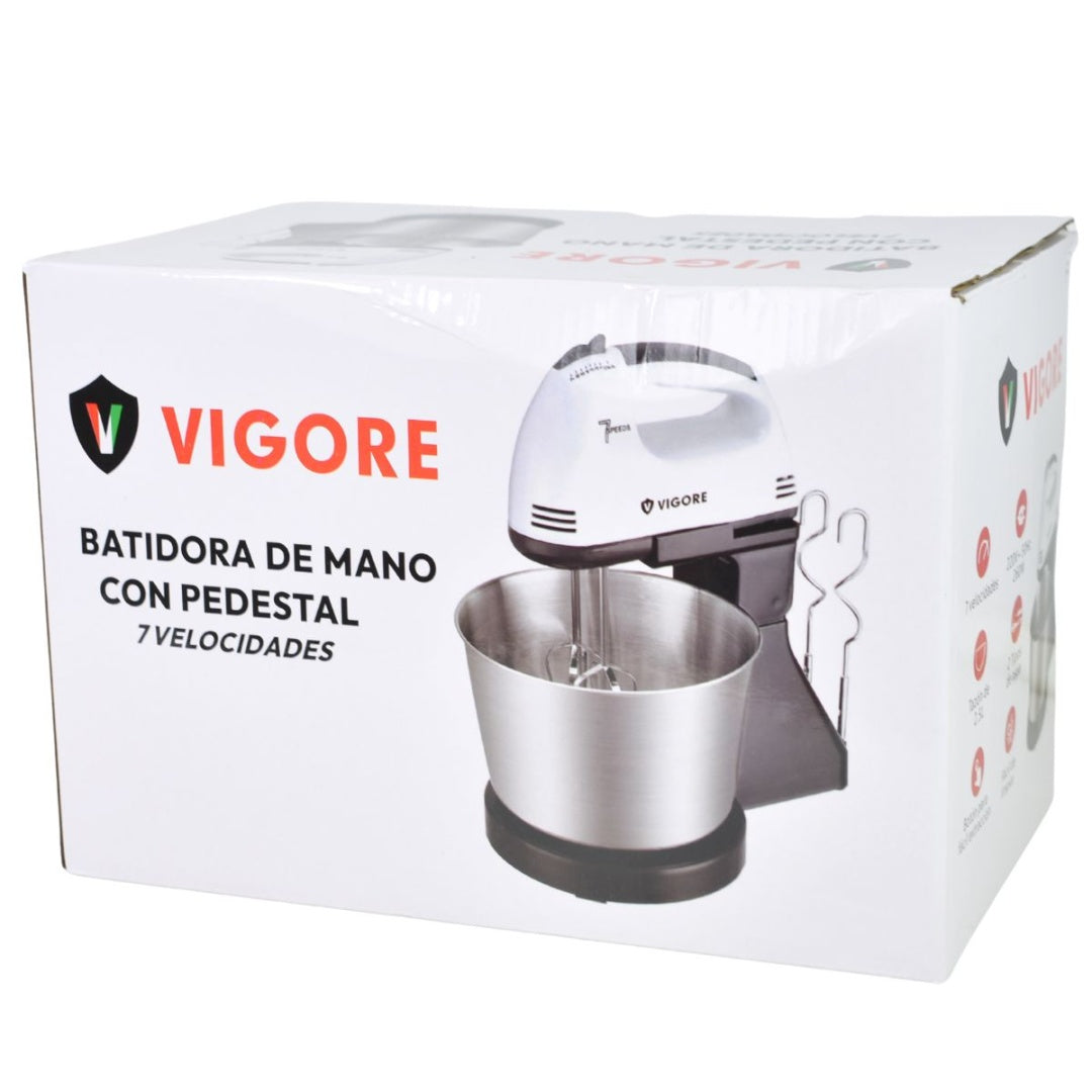 Batidora de mano Vigore con pedestal 7 velocidades