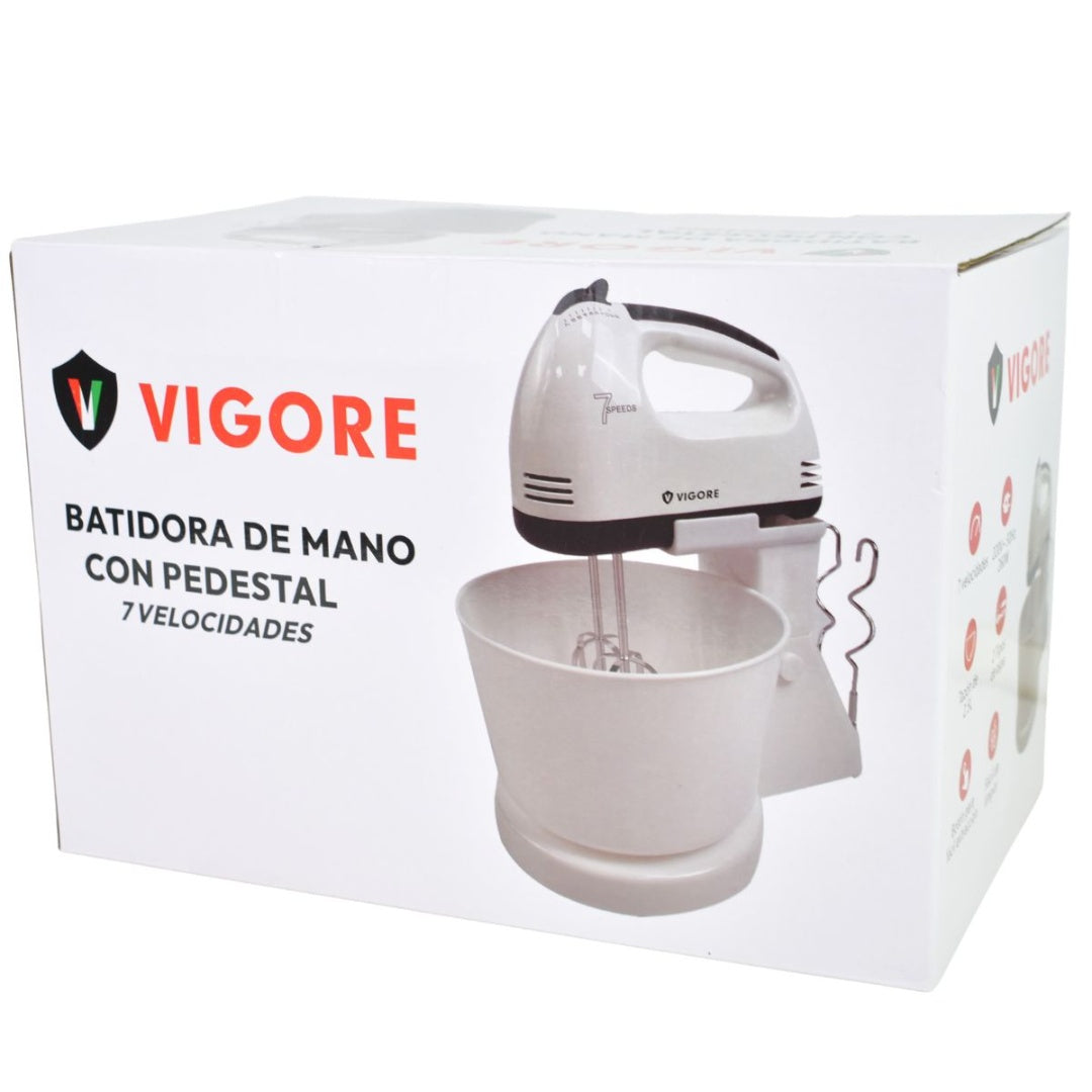 Batidora de mano Vigore con pedestal 7 velocidades