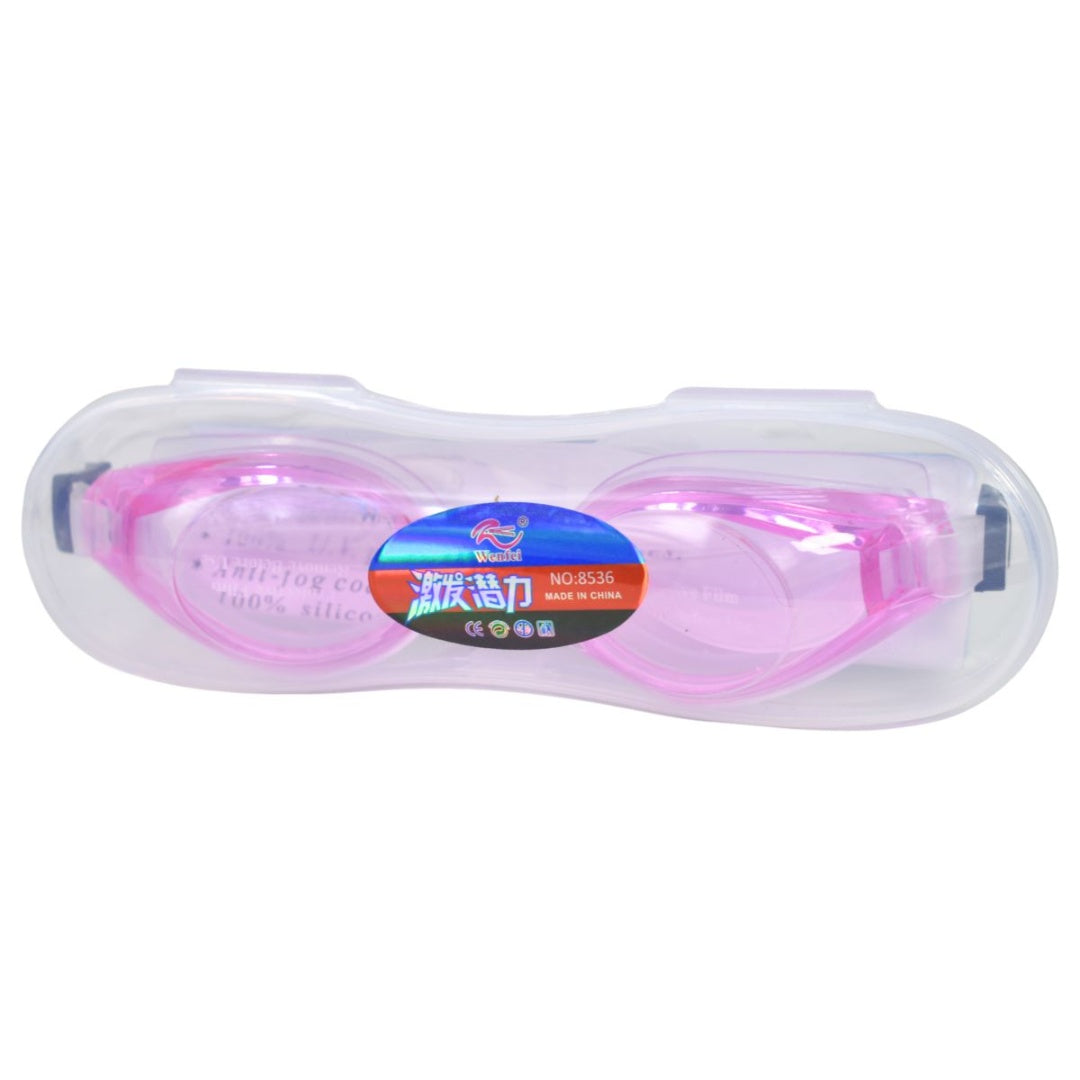 Lentes de natación protección UV antivaho. Rosado