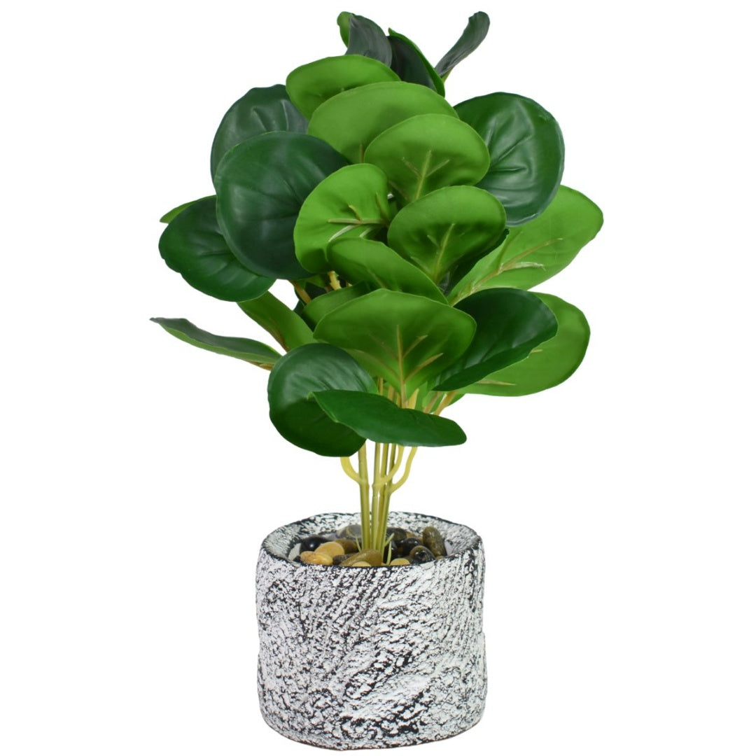 Planta artificial en maceta de cerámica 30x9cm.