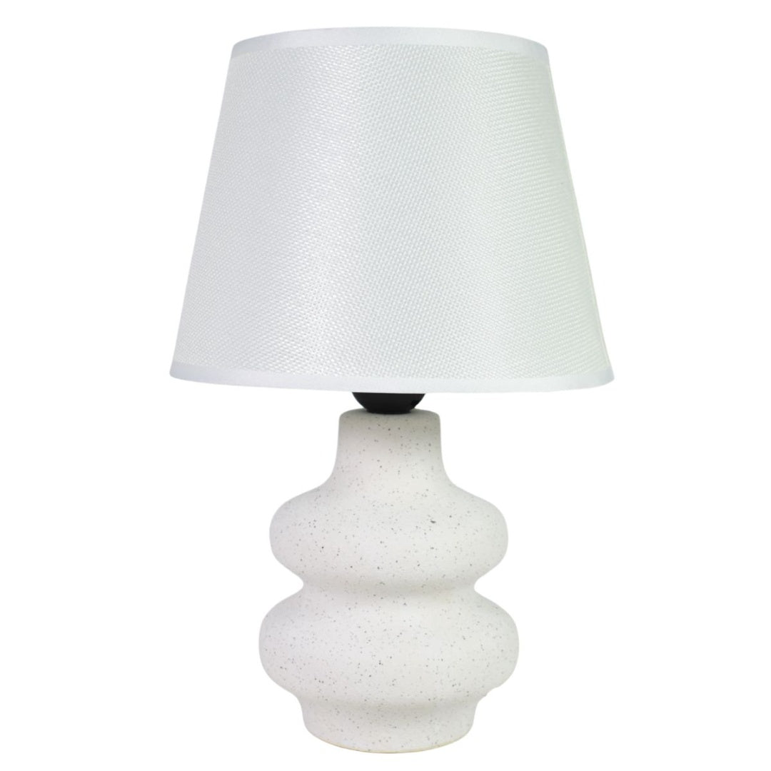 Lámpara de cerámica blanca 34cm.