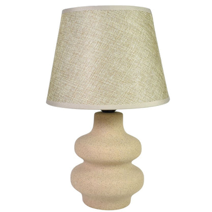 Lámpara de cerámica beige 34cm.