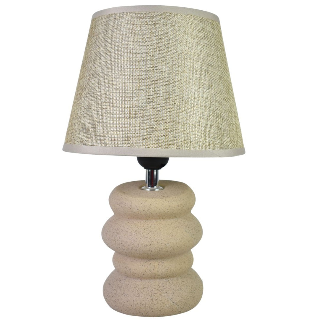 Lámpara de cerámica beige 32cm.