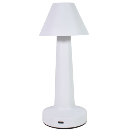 Lámpara de escritorio recargable digital blanca 24cm.