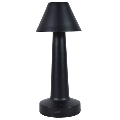 Lámpara de escritorio recargable digital negra 24cm.