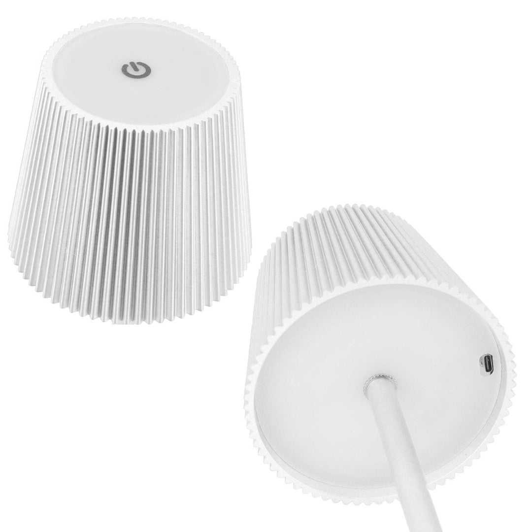 Lámpara recargable digital blanca 38cm