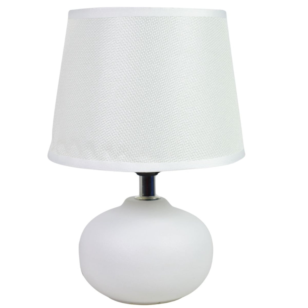 Lámpara de cerámica blanca 26cm.