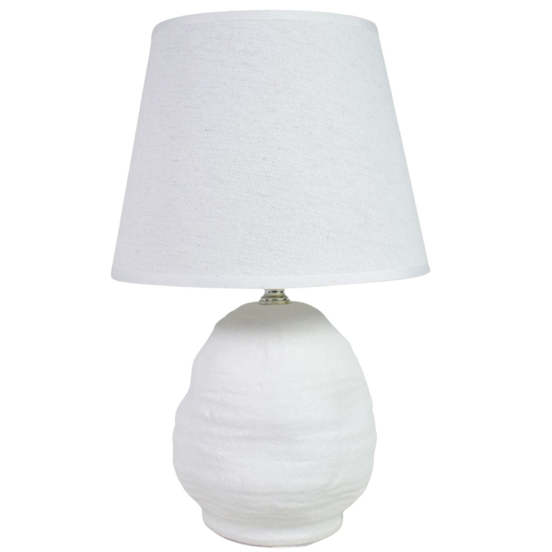 Lámpara de cerámica blanca 32cm.