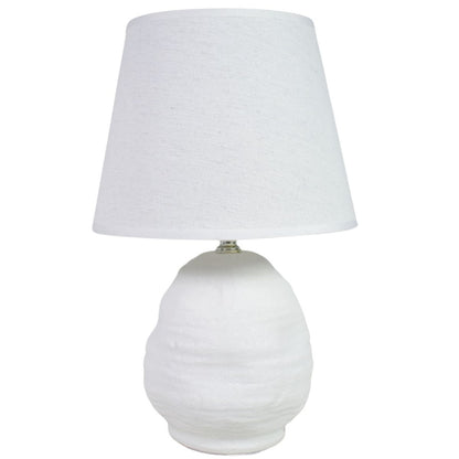 Lámpara de cerámica blanca 32cm.