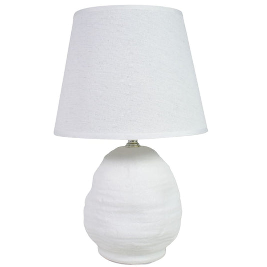 Lámpara de cerámica blanca 32cm.