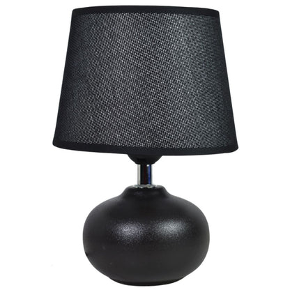 Lámpara de cerámica negra 26cm.