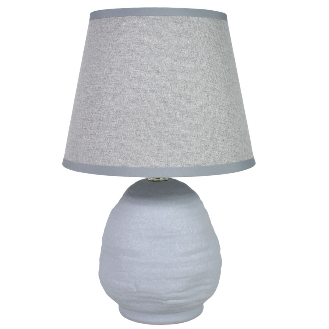Lámpara de cerámica gris 32cm.