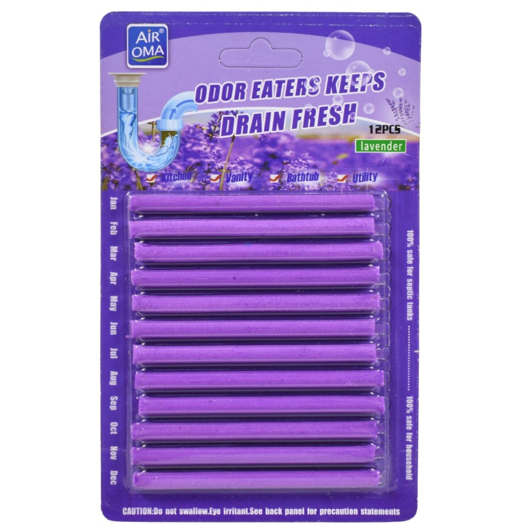 Barras limpiadoras para desagües y tuberías 12pcs. Lavanda
