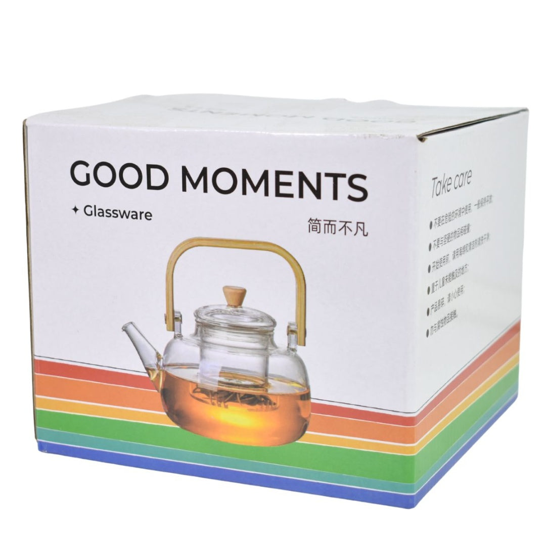 Tetera de vidrio con infusor 1000ml.
