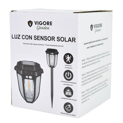 Lámpara solar con sensor de movimiento 50cm. Vigore