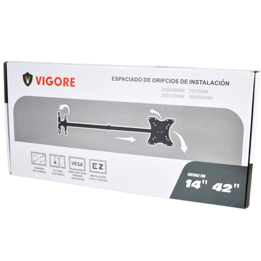 Soporte extensible para TV led 14" a 42". Vigore
