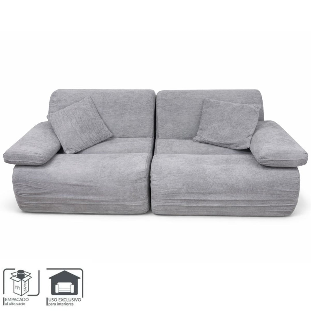 Sofá modular de espuma comprimida 2 cuerpos 185x100x62cm.