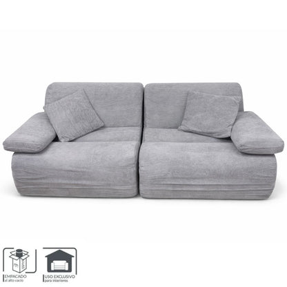 Sofá modular de espuma comprimida 2 cuerpos 185x100x62cm.