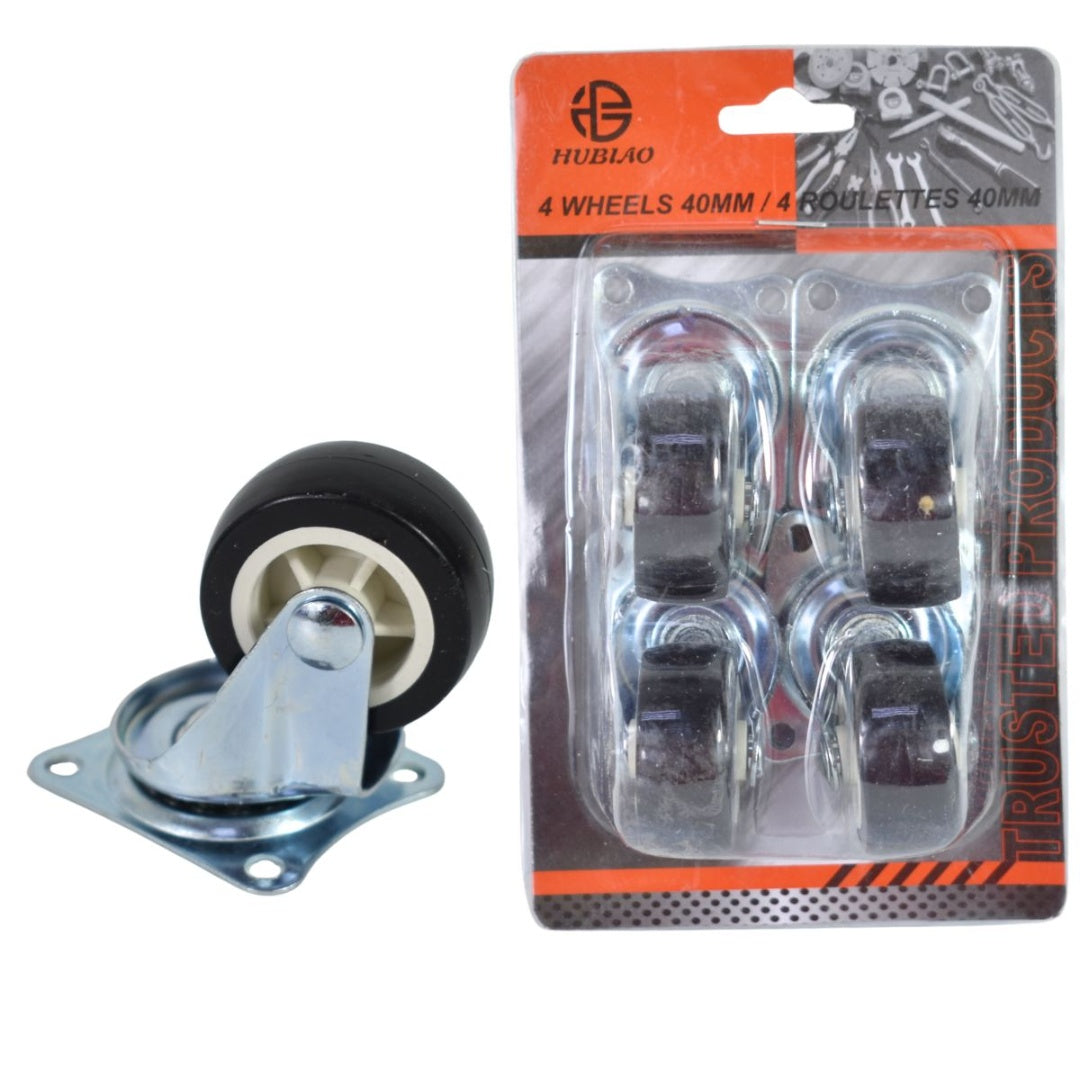 Set de 4 ruedas giratorias 40mm