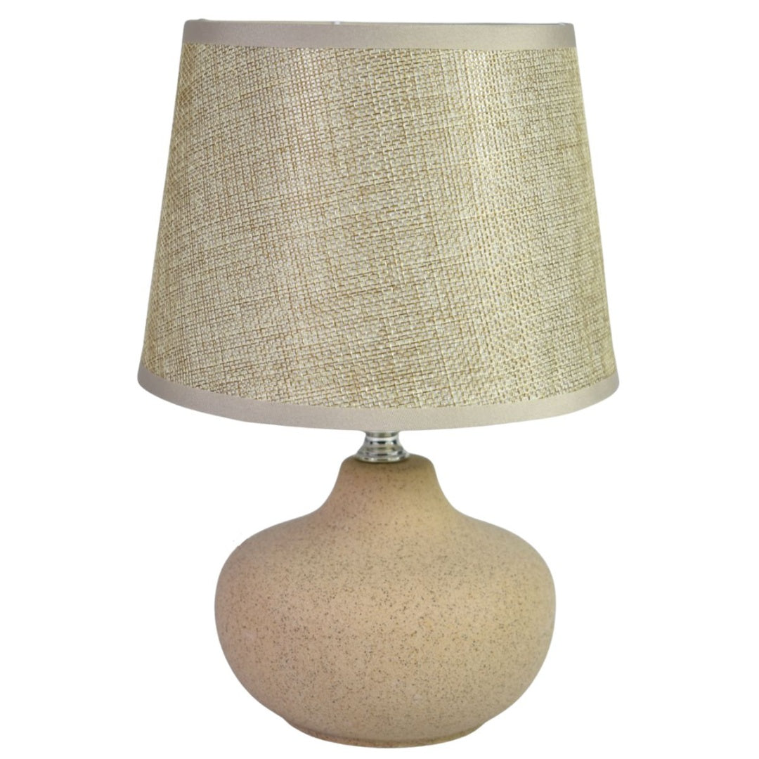 Lámpara de cerámica beige 26cm.