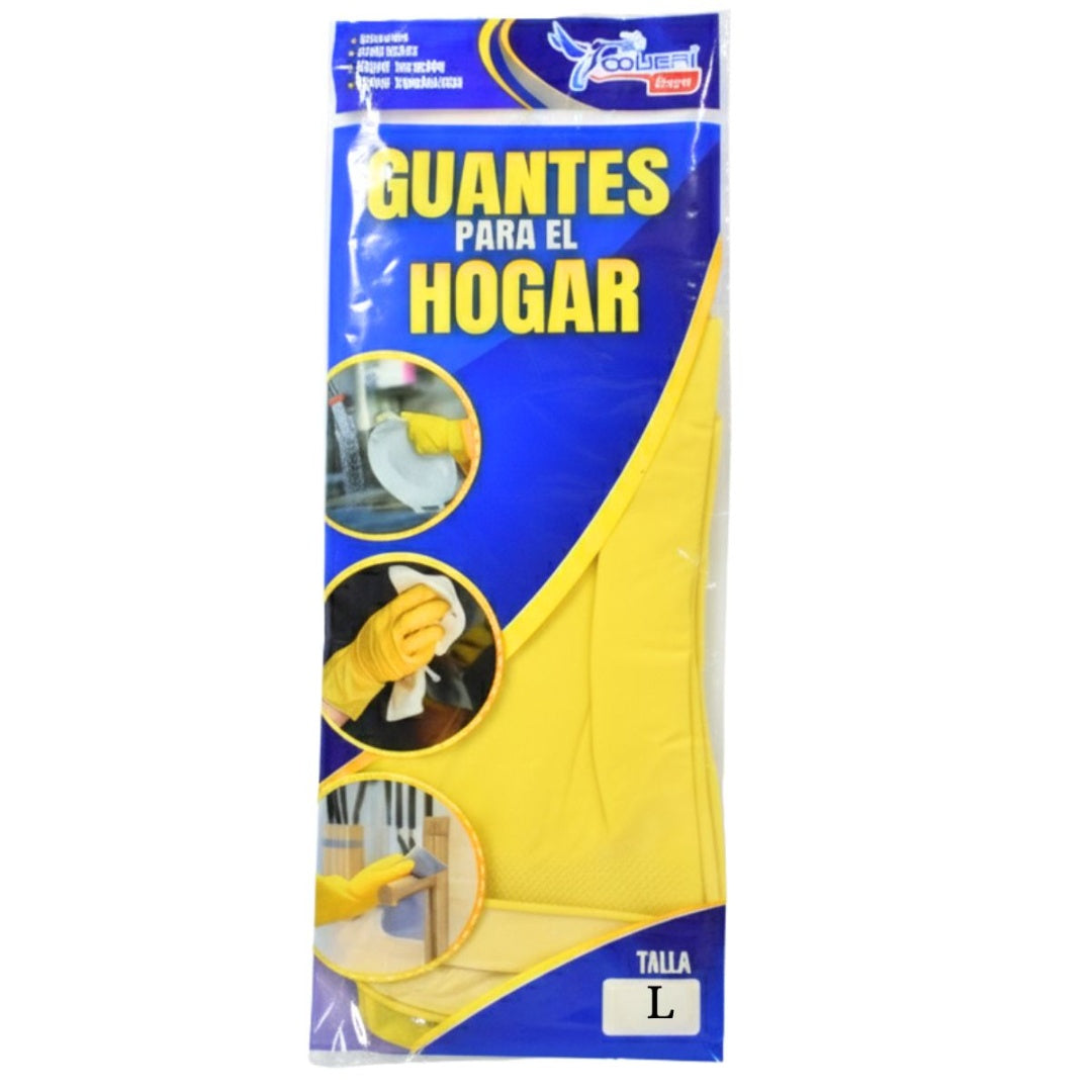 Guantes de látex para el hogar. Talle L