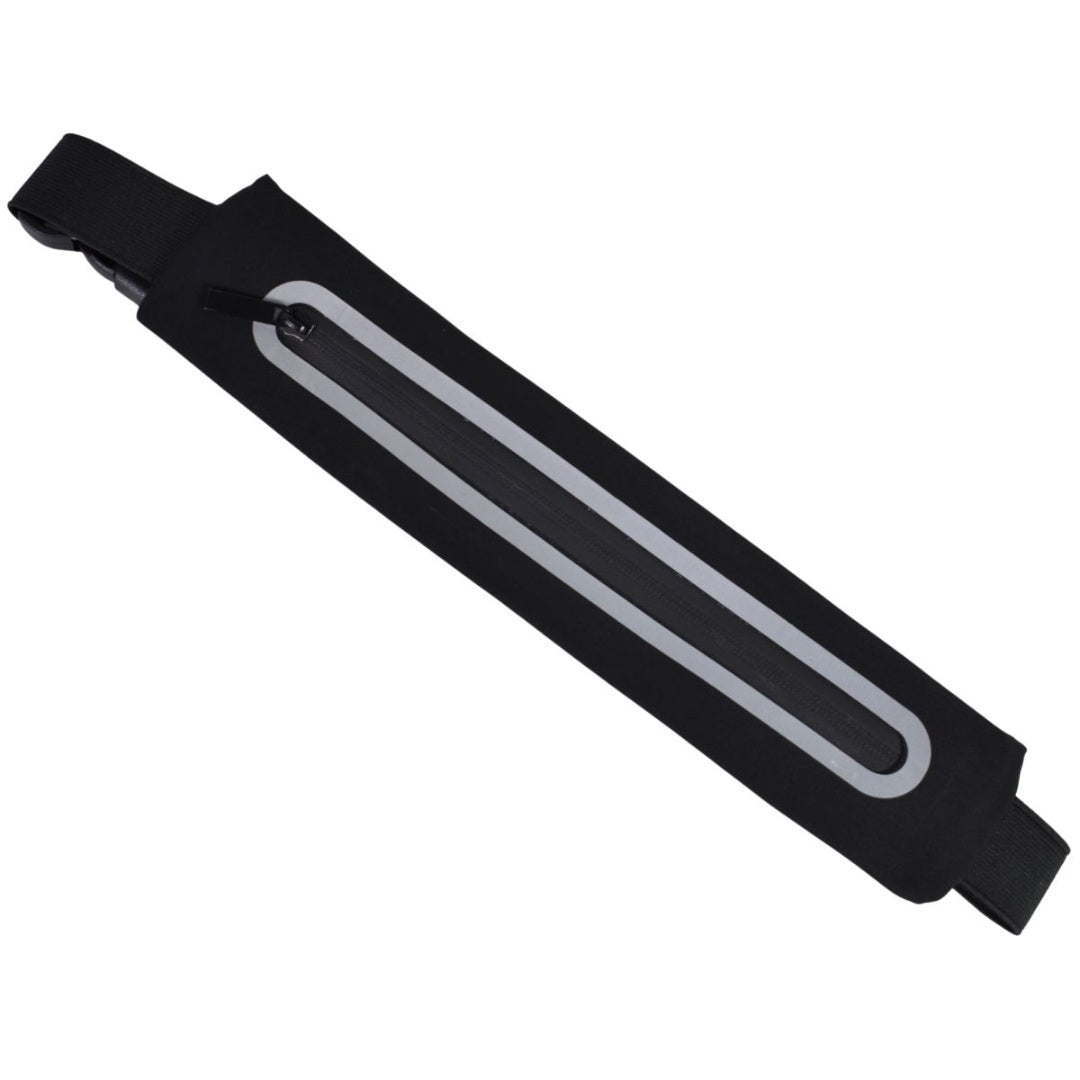 Riñonera deportiva extensible negra de nailon