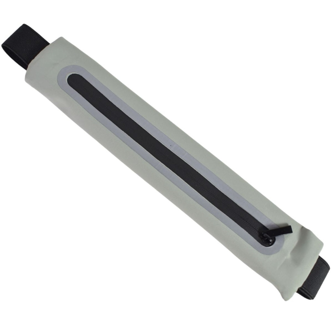 Riñonera deportiva extensible gris de nailon