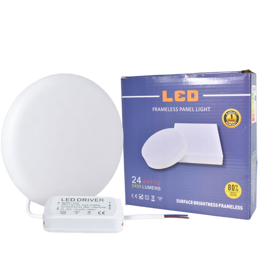 Panel luz LED redondo empotrable 17cm 24W Luz fría