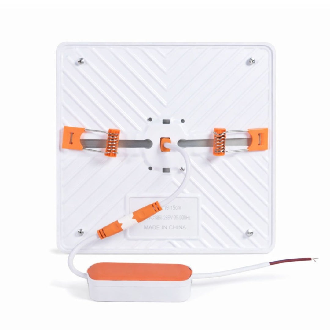 Panel luz LED cuadrado empotrable 12cm 18W Luz fría