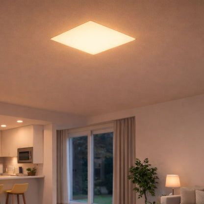 Panel luz LED cuadrado empotrable 17.5cm 24W Luz cálida