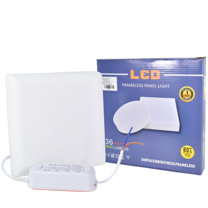Panel luz LED cuadrado empotrable 22cm 36W Luz fría