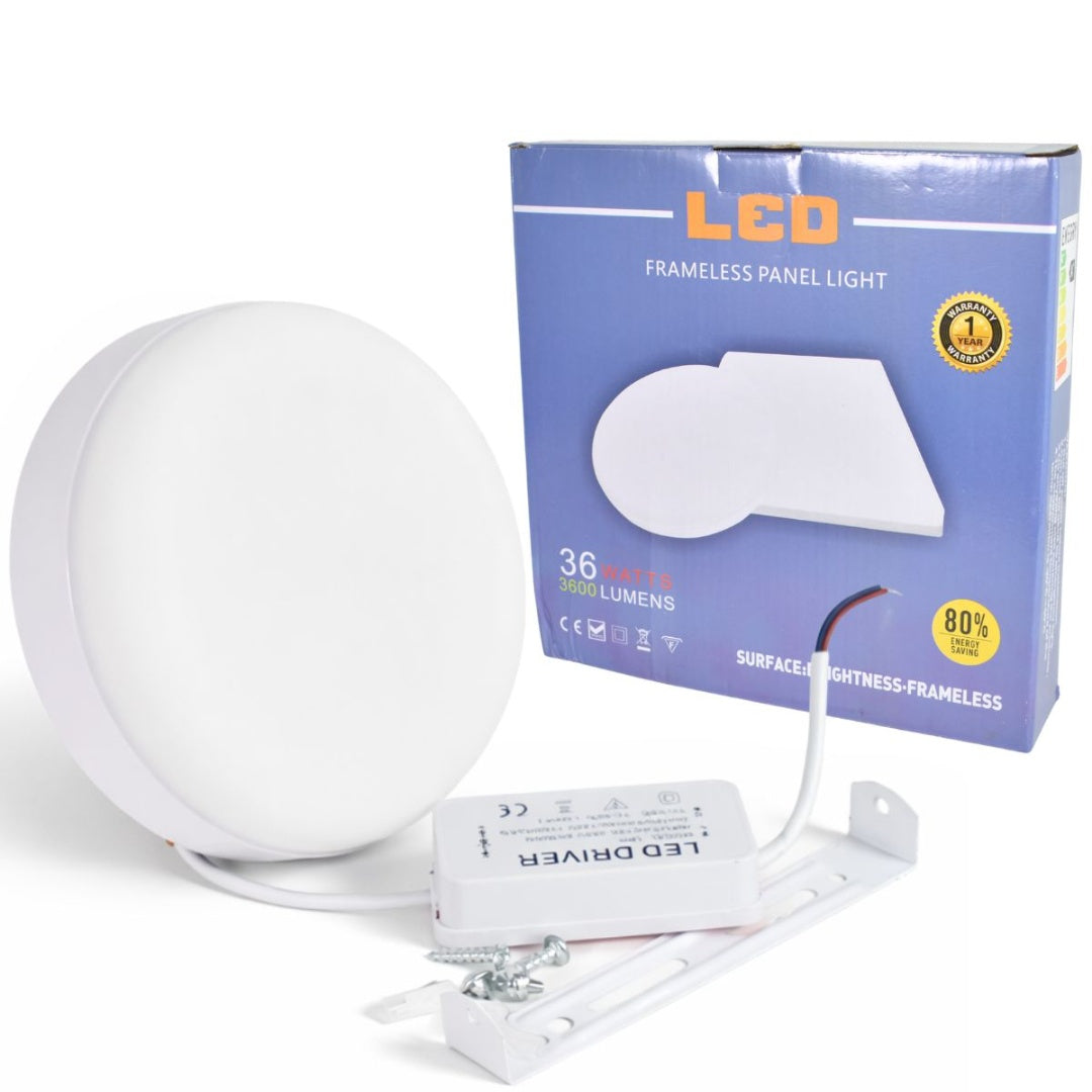 Panel luz LED redondo de superficie 23cm 36W Luz fría