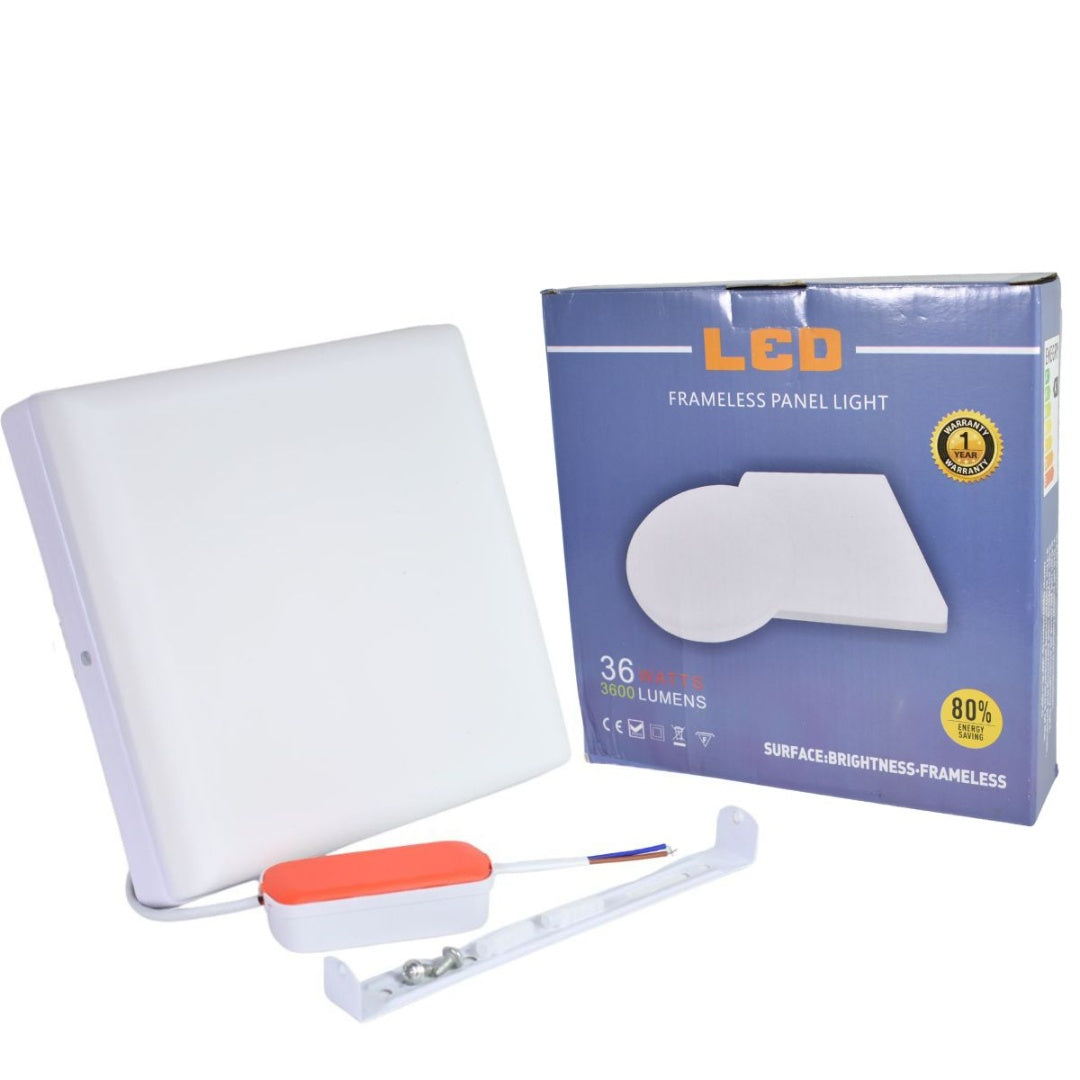 Panel luz LED cuadrado de superficie 22cm 36W Luz cálida