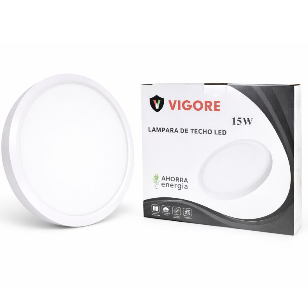 Panel luz LED Vigore de superficie 22cm 15W Luz fría