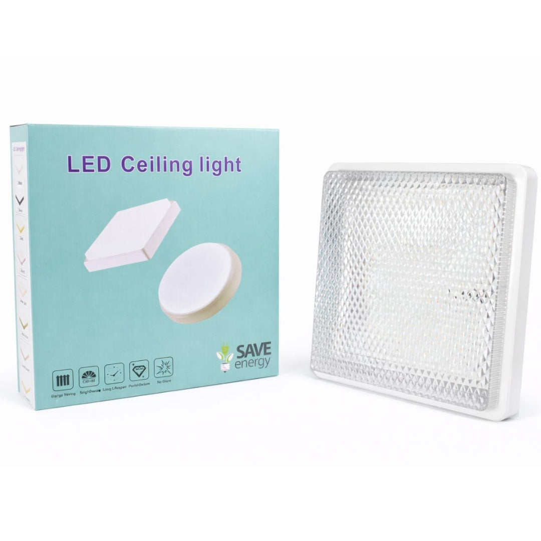 Panel luz LED cuadrado de superficie 24cm 18W Luz fría