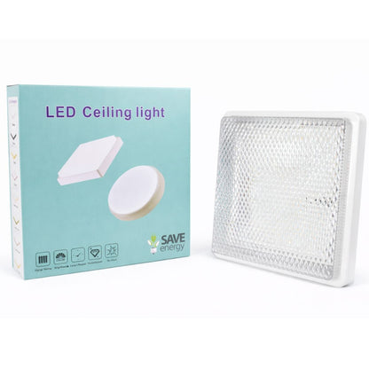 Panel luz LED cuadrado de superficie 24cm 18W Luz cálida