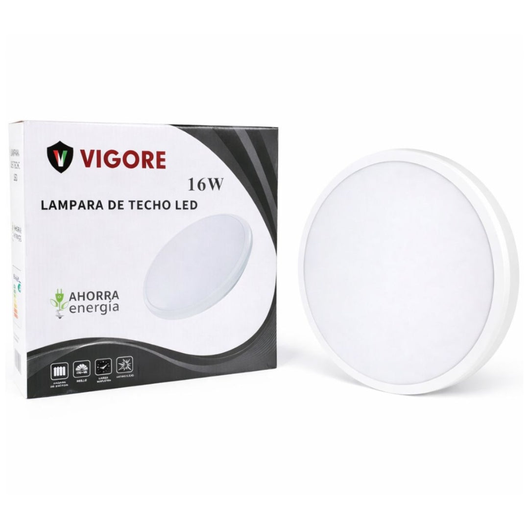 Panel luz LED Vigore de superficie 22cm 16W Luz fría