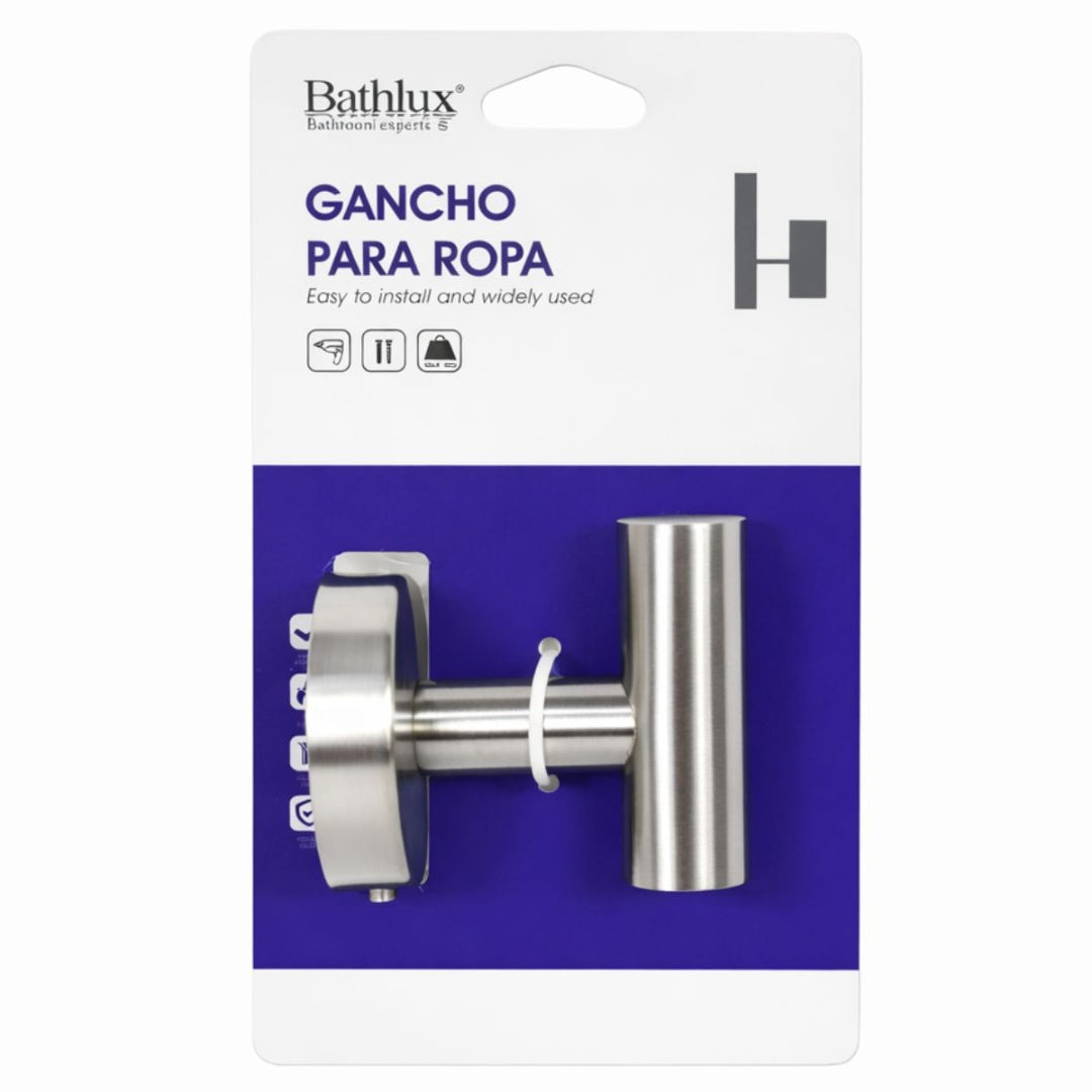 Gancho perchero de acero para baño