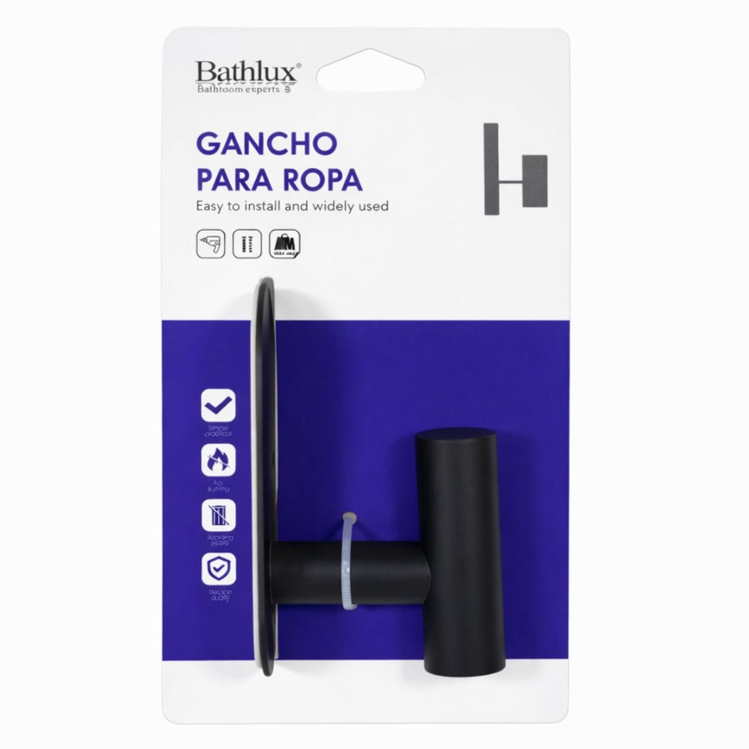 Gancho perchero de acero para baño