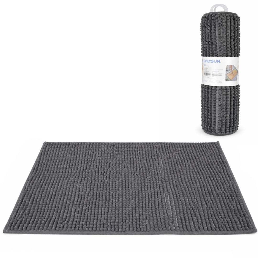 Alfombra de baño gris 50x80cm.