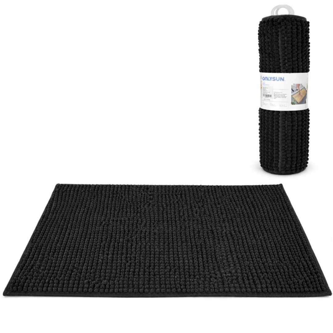 Alfombra de baño negra 50x80cm.