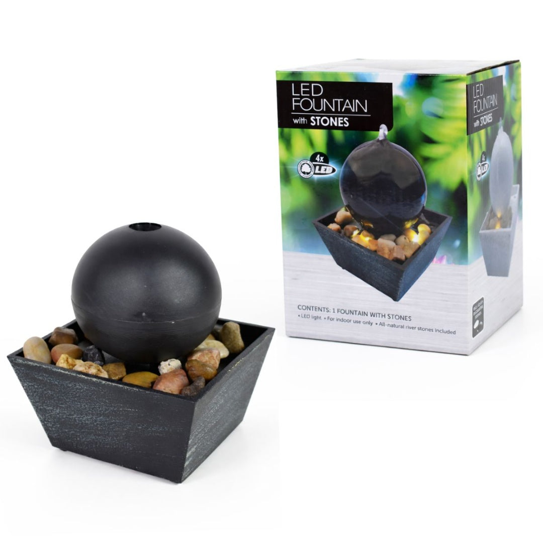 Fuente de agua decorativa con luz 220V