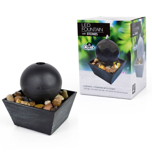 Fuente de agua decorativa con luz 220V