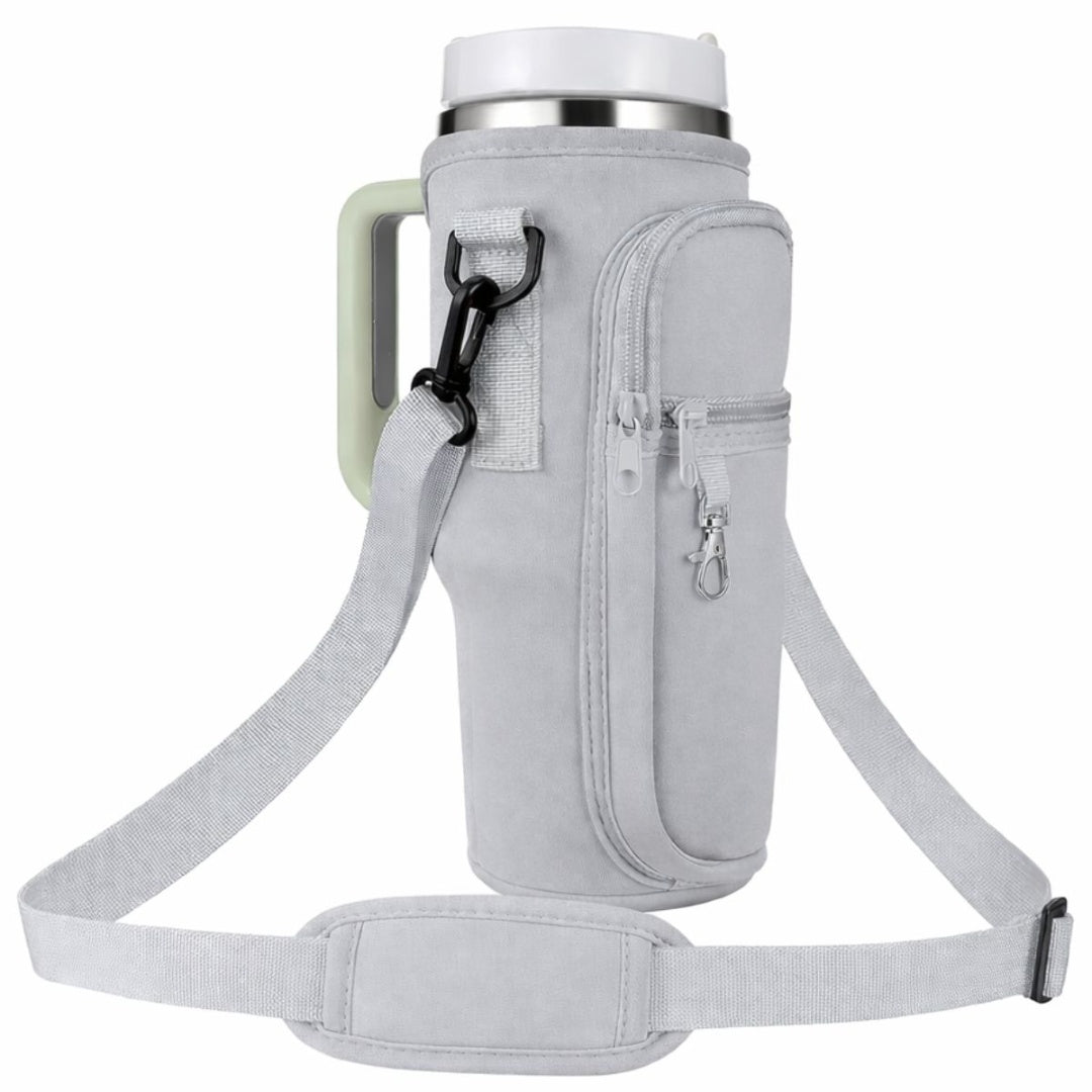 Bolso de neopreno gris para vaso térmico