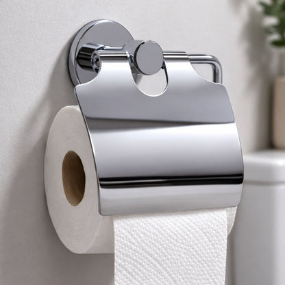 Portarrollos de papel higiénico con tapa para baño