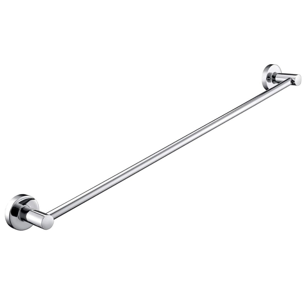 Toallero barra plateado para baño 60cm.