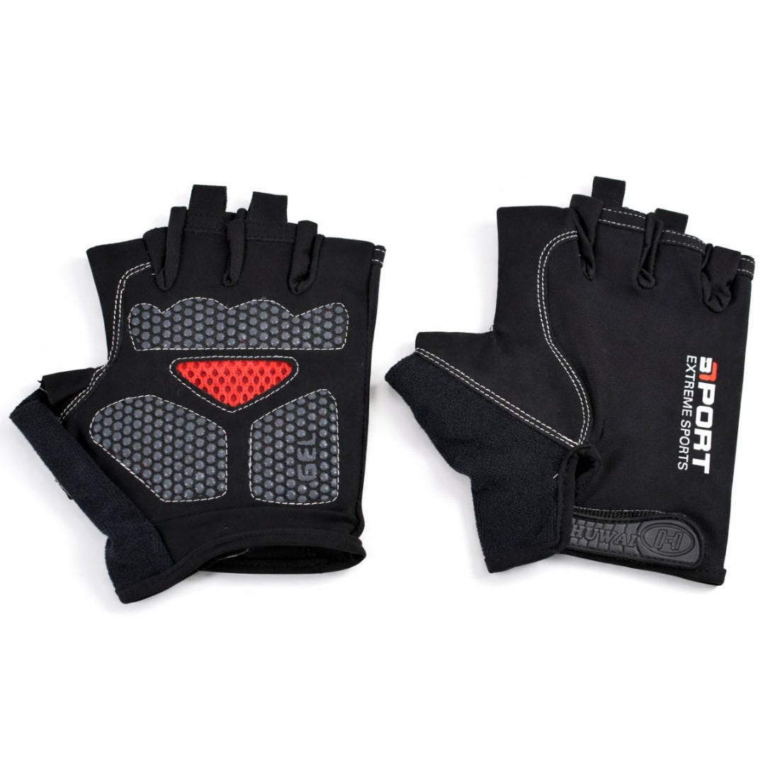 Guantes deportivos cortos antideslizantes 15x12cm