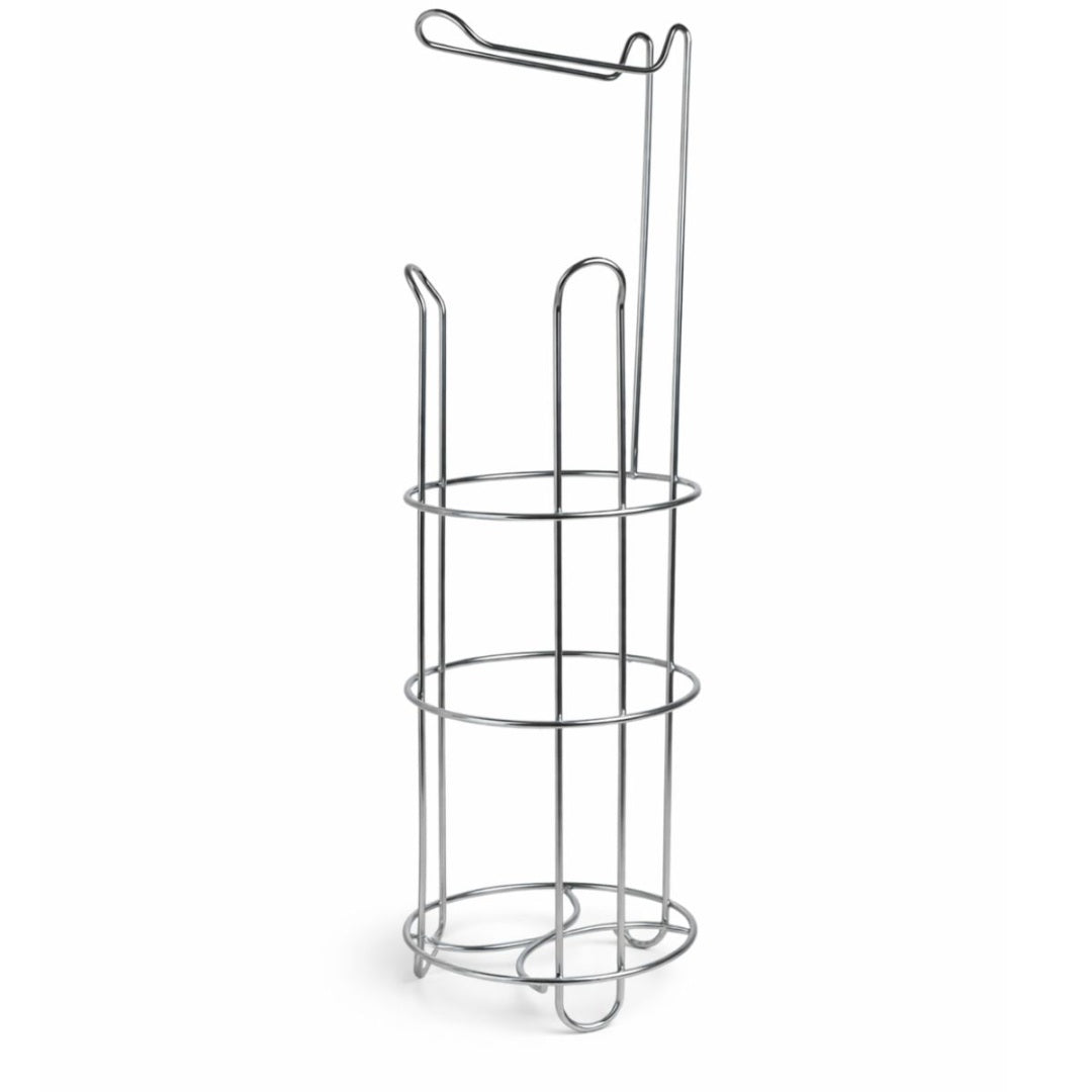 Soporte porta rollos de papel higiénico metálico 48x15cm.