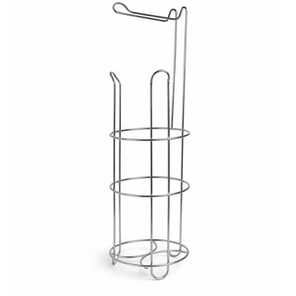 Soporte porta rollos de papel higiénico metálico 48x15cm.