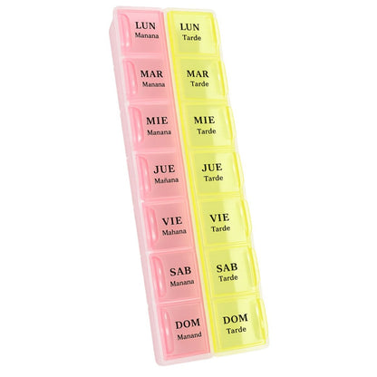 Organizador pastillero semanal 21.5x6cm.